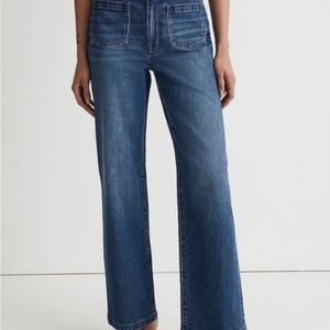 Madewell Blue Flare Wide Leg Jeans